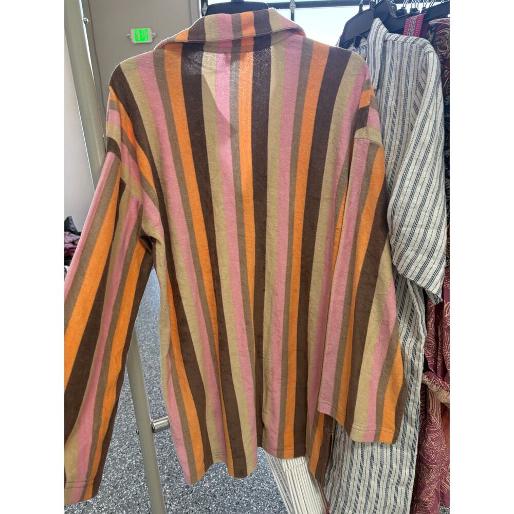 SMALL Faherty Cabana Long Sleeve Towel Terry Minidress - Picture 4 of 5